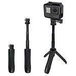Yantralay 9 Inch Shorty Mini Extension Pole Monopod Tripod for Hero 9/8/7/6/5, SJCAM, Yi & Other Action Cameras – Compact and Portable – Black