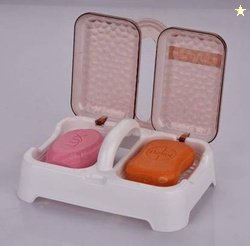 hurrio Double Sealed Drain Soap Dish Tray Holder with Handle & Li...mo