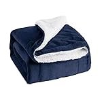 Bumtum Super Soft New Born Baby Double Layer AC Blanket | Wrapper Sheet for Baby Boys & Baby Girls | Lightweight | (130cm x 105cm, Navy)