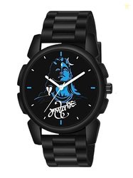 CSAMON Men Printed Dial & Bracelet Style Straps Analogue Watch J16 BLK