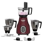 Crompton Duro Grand Plus Food Processor | Mixer Grinder | 750W Powertron Motor | 3 jars and 2L Food Processor Master Jar | Complete Food Preparation | 5y on Motor and 3y on Product