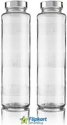 Flipkart SmartBuy Glass Water Bottle 750ml With Air Tight Stainle...mo