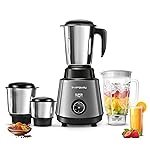 Longway Super Pro Juicer Mixer Grinder | Up to 750 Watt Powerful Motor | 4 Jars for Grinding, Mixing, Juicing | 2 Years Warranty (Silver & Black)