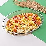 UMAI Borosilicate Glass Baking Tray-Oval Shape (700ml)| Transparent Microwave Oven Safe Utensils | Rectangular Bread Moulds for Baking | Dishwasher Safe | Multipurpose use Serving Tray (Iridescent)