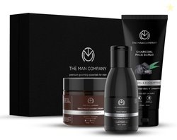 The Man Company Detan Facial Kit - Charcoal Face Wash, Charcoal Scrub,