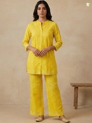 Philauri Printed Mandarin Collar Top & Trousers Co-Ords