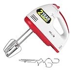 iBELL WHISK280 Hand Mixer, 280W, 7 Speed Control Plus Turbo, Beater/Blender/Electric Cream Maker for Cakes, stainless, Dough Hooks (White)