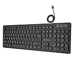 ZEBRONICS K24 Wired USB Keyboard, 104 Keys, Long Life 8 Million Keystrokes, Silent & Comfortable Use, Slim Design, Retractable Stand, 1.5 Meter Textured Cable, UV Coated keycaps