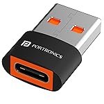 Portronics Bridge X USB 3.0 Type C Female to USB Male OTG Adapter, 5Gbps High Speed Data Transfer, Fast Charging, Compatible with Laptops, Tablets, Smartphone, Chargers and More Devices(Black)