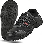 ELECANT Lace-up Steel Toe Safety Shoes for Factory and Industrial Work for Men