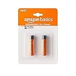 Amazon Basics AAA Rechargeable 750 mAh Batteries | Ready-to-use | Pre-Charged Ni-MH Batteries (Pack of 2)