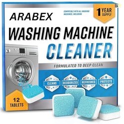 ARABEX Washing Machine Cleaner Descaler 12 Pack - Deep Cleaning Tablet