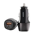 AGARO Pulse Car Charger, Dual Port with 51W Fast Car Charger with Dual Output (33W Pd Type C Port + 18W USB A Port), Fast Charging, for Smartphones, iPhones, Tablets, Earbuds & More â Black