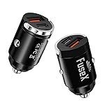 FuseX 30W Fast Car Charger, USB C PD & Dual USB Port Fast Charging Car Adapter, 12V Mobile Charger for Car, Compatible with iPhone 17/16/15/14/13, Android, Samsung, Power Bank, Smart Devices