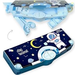 Umadiya Plastic Branded Multi-Functional Pencil Box For Kids, Space Pe