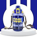 Attro Cool 1100ml Gallon Bottle Stylish & Functional Comes with FILP Top Lid Easy to Carry Grip Handle & Detachable Belt,Hydration Tracker,Bpa Free Ideal-Gym,Sports,Outdoors- Navy Blue