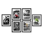 Solimo Collage Set of 6 Black Photo Frames (8 X 10 Inch – 6)