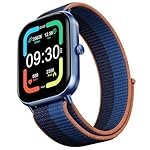 Fire-Boltt Ninja Call Pro Max Nyluxe Smart Watch 2.01â³ with Bluetooth Calling, Voice Assistance, SpO2 & Heart Rate Monitor, 120+ Sports Modes, IP67 Waterproof, Smart Watch for Men & Women – Blue