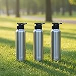 Clazkit Amaze 1000ml Sporty Stainless Steel Water Bottle Set of 3|ISI Certified | Leakproof, Rust-Free, BPA-Free, Durable for College, Fridge, Sports, Gym, Yoga & Office â Easy to Clean & Reusable