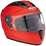 Steelbird SA-1 Aeronautics Full Face Helmet with Plain Visor (Matt Red, M)