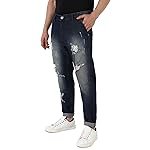 Campus Sutra Men’s Regular Fit Mid Rise Classic Denim Jeans | Stretchable Cotton Mid-Rise Denim Jeans Crafted with Comfort Fit and High Performance for Everyday Wear