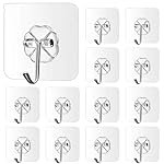 Party Propz Self Adhesive Wall Hooks â Set of 10 Pcs | Wall Hooks for Hanging Without Drill | Stick On Hooks | Hanger Sticker Hook | Walls Hook Sticker | Wall Clips | Wall Mounted Sticker Holder