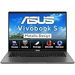 ASUS Vivobook S14, Intel Core Ultra 7 255H, Metallic Design Laptop(Intel iGPU/16GB RAM/512GB SSD/FHD+/14″/60Hz/Windows 11/M365 Basic (1Year)*/Office Home 2024/Matte Gray/1.4 Kg) S3407CA-LY083WS