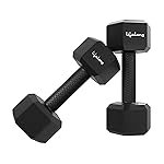 Lifelong PVC Hex Fixed Dumbbells Pack of 2 (2kg*2) Black Color