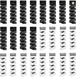 Lapster 24 pcs (Grey&Black) Spiral Charger Spiral Charger Cable Protec