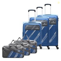 Aristocrat Polyester Trigon Hexa Luggage Set of 6-3 Trolley Bags (Cabi