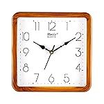 Matiz Analog 30 cm X 30 cm Wall Clock | Brown | with Glass | Standard| 128 Wood
