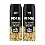Axe Gold Temptation Long Lasting Deodorant Bodyspray For Men 150 ml, Pack of 2
