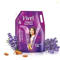 Vivel Fragrant Body Wash, Lavender & Almond Oil Shower Gel, 1500ml Sup