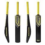 Boldfit Plastic Cricket Bat Full Size Durable Bats for Tennis & Wind Ball Lightweight Adult & Teen Tournament Match Bat, Yellow- Size 6