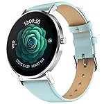 Noise Diva 2 Fashion Smart Watch for Women- Sleekest Dial, 36mm AMOLED Display, Snug Fit, Improved Female Cycle Tracker,BT Calling, Sleep Tracking, AI Voice Assistant, Password Protection(Silver Blue)