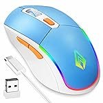 Archer Tech Lab Wireless Bluetooth Gaming Mouse| Tri-Mode (BT 5.3/2.4GHz USB/Wired) 7 RGB Lights, 4 DPI Levels (1200-3200) 500mAh Rechargeable| Ergonomic Lightweight 86g| PC Laptop Mac (Recurve 700)