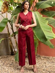 GULABOSITABO Pure Cotton Vest With Trouser Co-Ords
