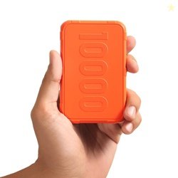 Ambrane 10000mAh Power Bank, Rugged & Slim, 22.5W Fast Charging, Compa