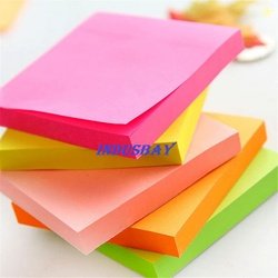IndusBay Fluorescent paper Self Adhesive Memo pad sticky Notes 40...mo