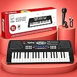 Lifelong Wireless Rechargeable Piano Keyboard for Baby & Kids with Mic, Single Speaker, 37 Keys Portable Keyboard Piano, Type C Charging, Long Battery Life Musical Keyboard Gift for 2-8 Yrs (LLCKMP03)