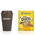 Bevzilla 24 Assorted Coffee Sachets & Tumbler Pack | Eco-Friendly Coffee Tumbler | Best for Espresso, Latte & Cappucino