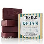 Clarity Labs | DETAN BRIGHTENING SOAP | (Pack of 4) | Tan Removal | KOJIC ACID SOAP | Niacinamide | Vitamin C Kojic | Dark Spot Removal | Even Skin Tone | Glowing Brighter Skin | Reduces underarm pigmentation