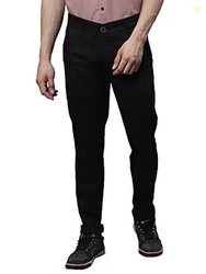Majestic Man Men's Slim Fit Mid Rise Trouser