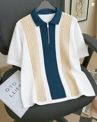 AUSK Men Colourblock Regular Fit Polo T-Shirt