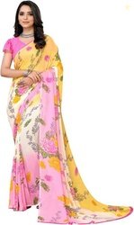 Anmi Floral Print Bollywood Georgette Saree