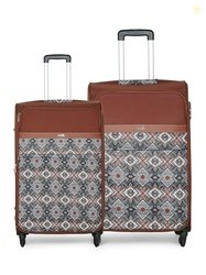 ZOUK Avasa Himalayan Trails Polyester Soft 4 Spinner Wheel 360 Rotatin
