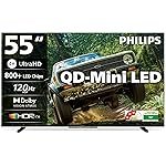 Philips 138 cm (55 inches) 4K Ultra HD QLED Smart QD-Mini LED Google TV 55MLED610/94