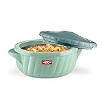 MILTON Flora 1000 Insulated Inner Steel Casserole for Roti, 750 ml, Hot Box for Kitchen, Hot Pot with Lid, Chapati Box, Roti Casserole, Serving Boxes, Hotcase, Food Warmer, Light Green
