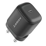 Ambrane 45W Fast Type C Charger Adapter for Mobiles & Type C Laptops, Small Size, GaN Charger, PD Technology, for iPhone, Samsung, MacBook, Android Mobiles, C Type Laptops, iPad (Charge i45, Black)