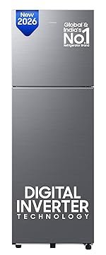 Samsung 256 L, 3 Star, Digital Inverter Frost Free Double Door Refrigerator (RT40H30W3THL, Refined Inox, 2026 Model)